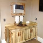 Four-Door Beetle Kill Pine Bathroom Vanity