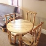 Round Aspen Log and Beetle Kill Pine DiningTable