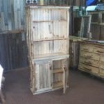 Tall Beetle Kill Bookcase with Two Doors