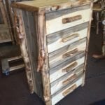 Beetle Kill Pine Six Drawer Tallboy