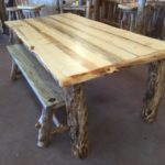 Eight Person Beetle Kill and Aspen Dining Table