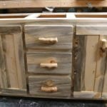 Double Sink Vanity Four Doors Three Drawers