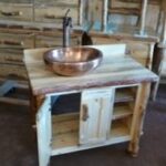 Beetle Kill and Aspen Raised Sink Vanity